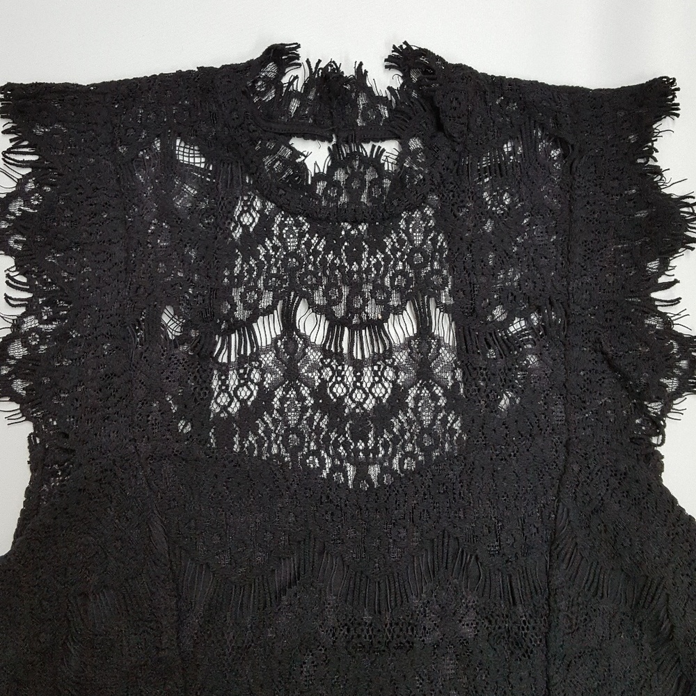 Free People Black Daydream Bodycon Lace Slip Dress - Picture 6 of 8